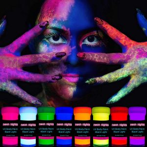 Neon nights 8 x UV Body Paint Set